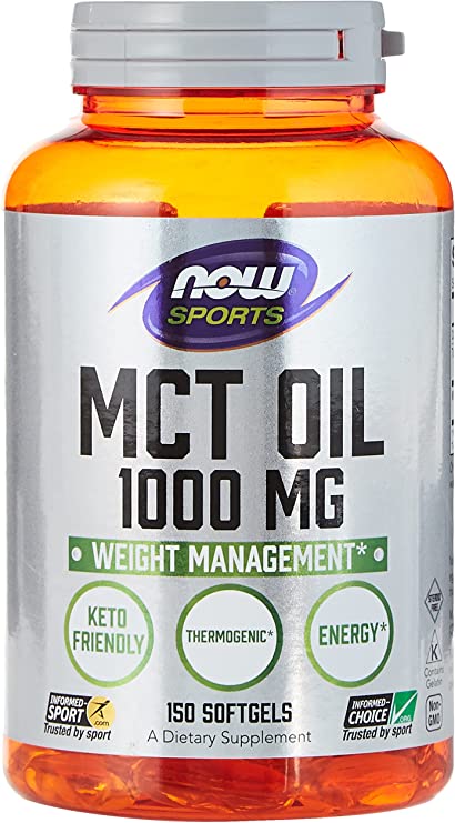 NOW FOODS MCT Oil 1000 mg, 150 Count