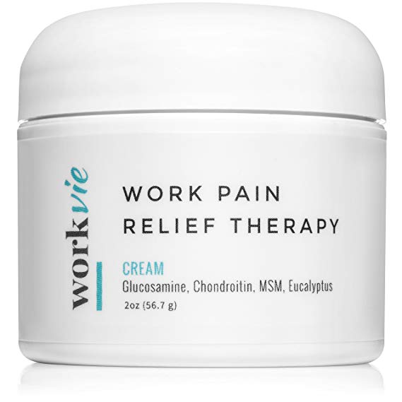 Workvie Pain Relief Cream [2oz] for Joint Pain, Muscle Pain, Chronic Pain - Anti Inflammatory - with Glucosamine, Chondroitin, MSM, Eucalyptus