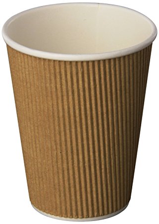 Genuine Joe GJO11260PK Insulated Ripple YNLfo Hot Cup, 12-Ounce Capacity, 25 Count (2 Pack)