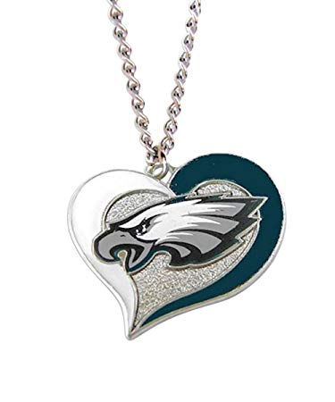 aminco NFL Swirl Heart Necklace