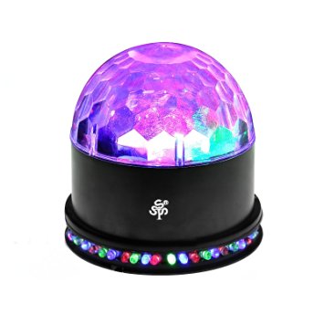 TSSS Black LED Color Changes RGB Sound Actived Rotating Magic Ball Stage Lighting Wedding Party DJ Disco Show