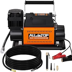 ALL-TOP 12V Air Compressor w/LCD Control Panel to Preset Target Pressure, 150PSI 7.06CFM Air Pump Inflator for Overland & Heavy Duties