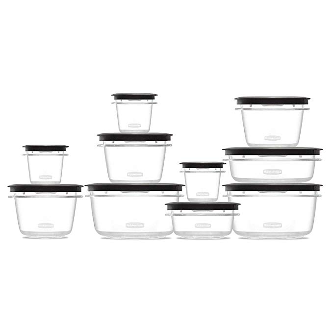 Rubbermaid Premier 22-piece Food Saver Storage Container Set with Easy Find Lids- Grey