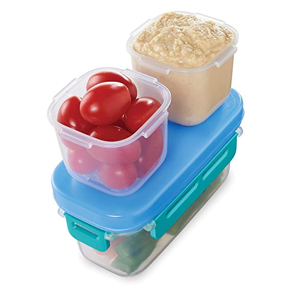 Rubbermaid LunchBlox Leak-Proof Snack Pack Lunch Containers, Blue 2000669