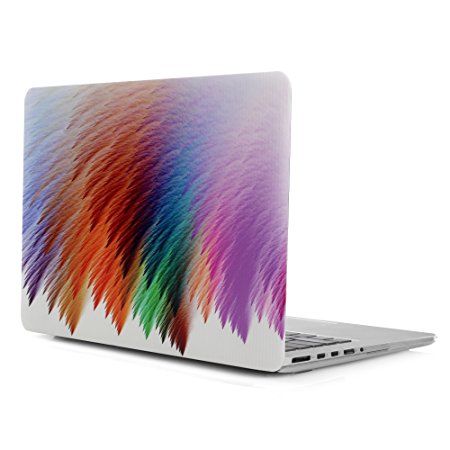 iDOO Hard Case { For MacBook Pro 13 inch Retina - Without CD Drive: A1425 / A1502 } - Matte Frosted Rubber Coated Hard Shell - Paintbrush