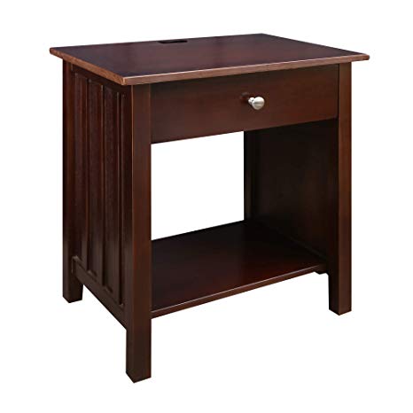 Casual Home 360-23 Vanderbilt Nightstand with USB Ports-Espresso