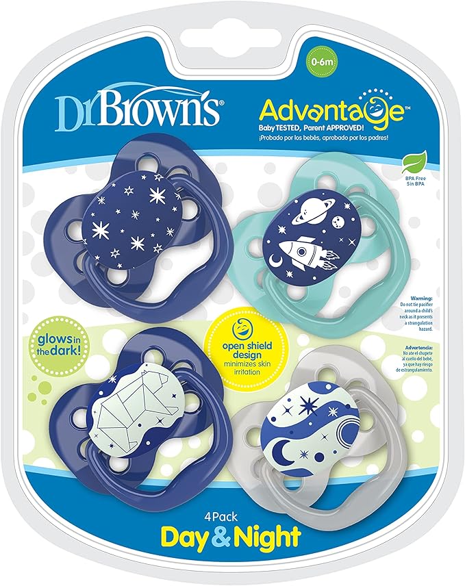 Dr. Brown's Advantage Pacifiers, Stage 1, Blue,1 pack 4 piece