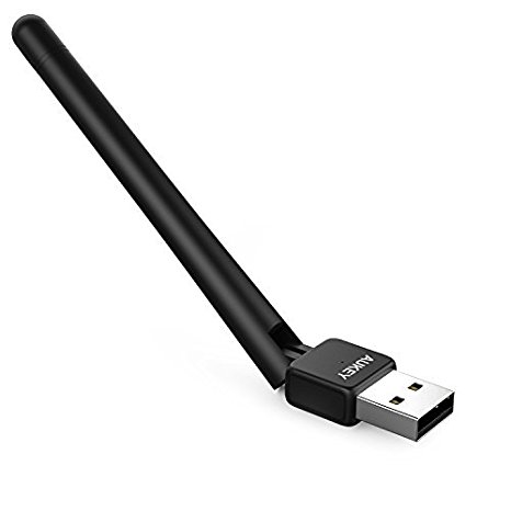 AUKEY WiFi Adapter, AC600 Dual Band USB Wireless Adapter with High-Gain Antenna for Windows 7, 8, 10, XP, Vista and Mac OS