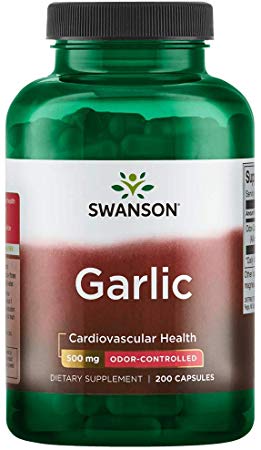 Swanson Odor-Controlled Garlic 500 Milligrams 200 Capsules