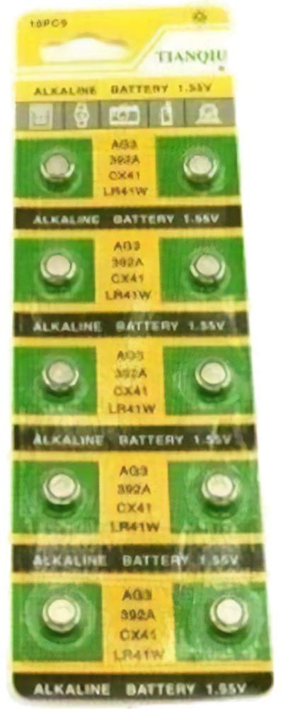 Tianqiu Battery - AG3 Button Cell, 10 Pc