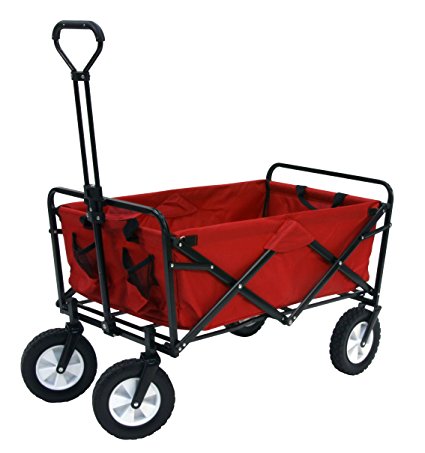 Mac Sports Folding Utility Sports Wagon Deep Red