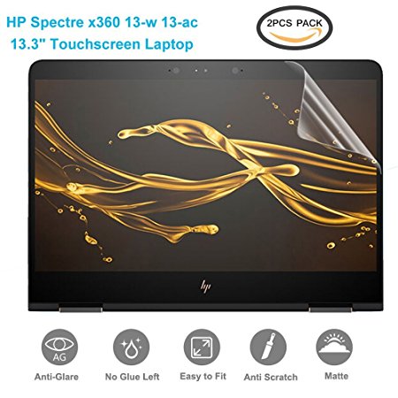 [2PCS Pack] Anti-Glare Matte Finish Whole Screen Protector Film for HP Spectre x360 2-in-1 13.3" 13-w series w013dx w023dx(Release 2016), Not Fit for Old HP Spectre x360 13.3" Laptop