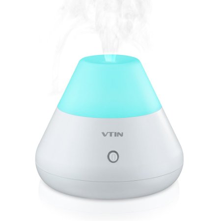Vtin 120ml Aroma Essential Oil Diffuser with Adjustable Mist Mode, Waterless Auto Shut-off and 7 Color LED Lights Changing for Bedroom, Office, Home