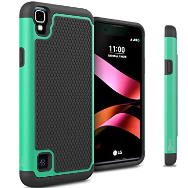 LG Tribute HD Case, LG X Style Case CoverON [HexaGuard Series] Slim Hybrid Hard Phone Cover Case For LG Tribute HD / X Style - Teal Mint