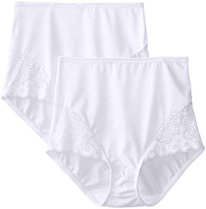 Bali Women's Shapewear Brief with Lace Firm Control 2-Pack