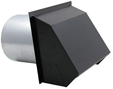 Hooded Wall Vent with Spring Loaded Damper, Gasket and Screen - Painted 7 inch White