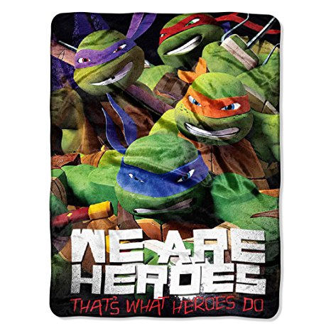 Nickelodeon TMNT "We Are Heroes" 46-inch by 60-inch Micro Raschel Throw - by The Northwest Company