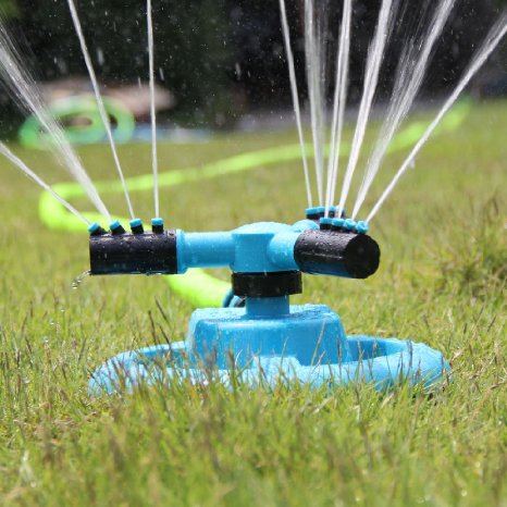 Lawn Sprinklers, ZETOLL Circular Sprayer Durable Rotary Three Arm Water Sprinkler by Careful Gardener