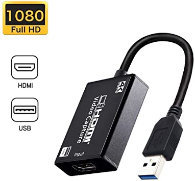 HDMI Video Audio Capture Card, 4K HDMI to USB Capture Device, HD Video Record via DSLR, Camcorder, Action Cam for High Definition Acquisition, HDMI Camera Video Conferencing, Live Streaming