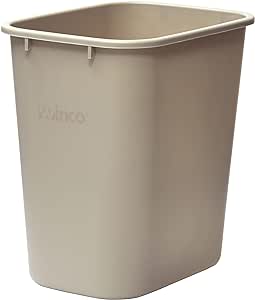 Winco PWR-28BE Waste Basket, 7 Gallon, Beige