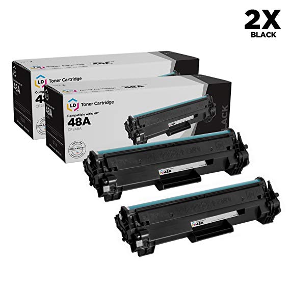 LD Compatible Toner Cartridge Replacement for HP 48A CF248A (Black, 2-Pack)