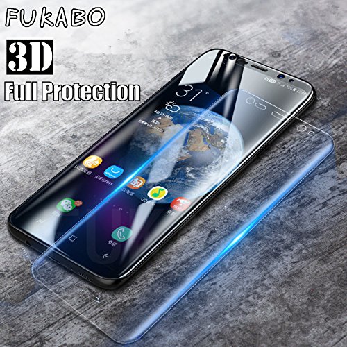 V CANTM Edge to Edge Full Screen Coverage 3D Anti-Fingerprint 0.33 mm HD  View Crystal Clear 3D Tempered Glass for Samsung Galaxy S8 (5.8 inch) (Transparent)