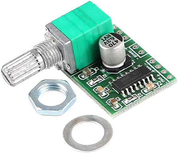 HiLetgo Mini 3W 3W DC 5V Audio Amplifier Handy Digital Power Amp Module Board Dual-Channel PAM8403 Stereo Amplifiers with Potentiometer for DIY Portable