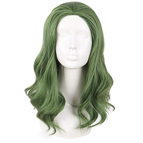 MapofBeauty 14 Inch/35cm Fahion Cosplay Costume Curly Synthetic Wig (Pine Green/Grass Green)