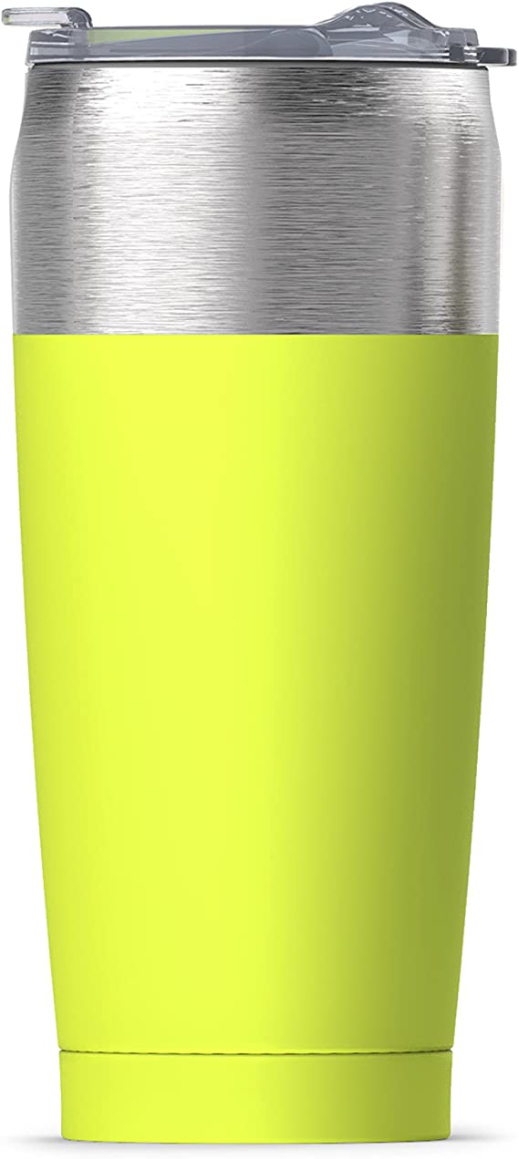Asobu Tied Tumbler High Performance Double Walled Insulated Stainless Steel Travel Coffee Mug - Large 20 Ounce Coffee Cup (Lime)