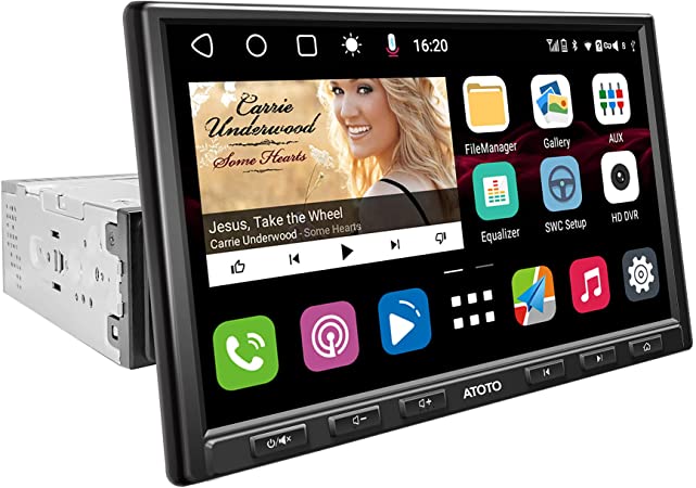 [Single-DIN Floating IPS Display] ATOTO S8 Standard 8inch S8G1A84SD in-Dash Video Receiver,USB Tethering,Dual Bluetooth,Octa-Core CPU,Android Auto & Wireless CarPlay,HD Rearview with LRV,SCVC and More