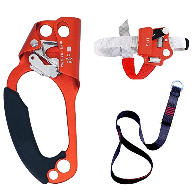 NewDoar Hand Ascender Rock Climbing Tree Arborist Rappelling Gear Equipment Rope Clamp for 8~13MM Rope