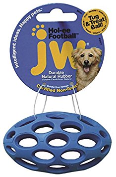JW Pet Company Mini Hol-ee Football Dog Toy, Colors Vary
