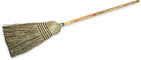 Carlisle 4135067 Commercial Corn Broom with Solid Wood Handle, 12" Wide