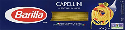 Barilla Capellini Pasta - 454 grams per box (Pack of 20)