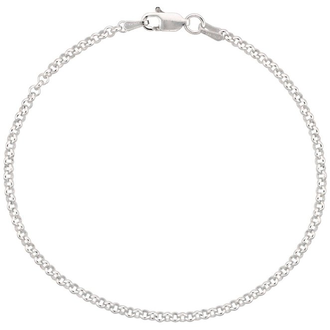 Sterling Silver Italian Rolo Chain Necklace 2.5mm Nickel Free, sizes 7 - 30 inch