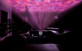 Gideon DreamWave Soothing Ocean Wave Projector LED Night Light with Built-in Stereo Speakers  12 LED Bulbs - 3 Colors Water Wave LED Ceiling Projector for Children - Connects with Any Audio Device