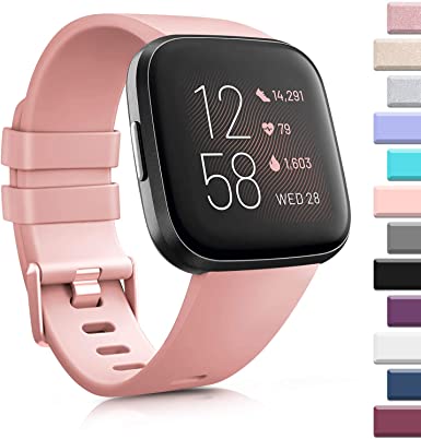 AK Sports Bands Compatible for Fitbit Versa/Versa 2/Versa SE, Soft Multi-Colors Replacement Wristbands for Fitbit Versa Lite Smart Watch Women Men