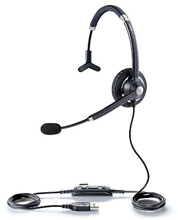 Jabra UC VOICE 750 MS Mono (Dark) Lync Optimized Corded Headset for Softphone