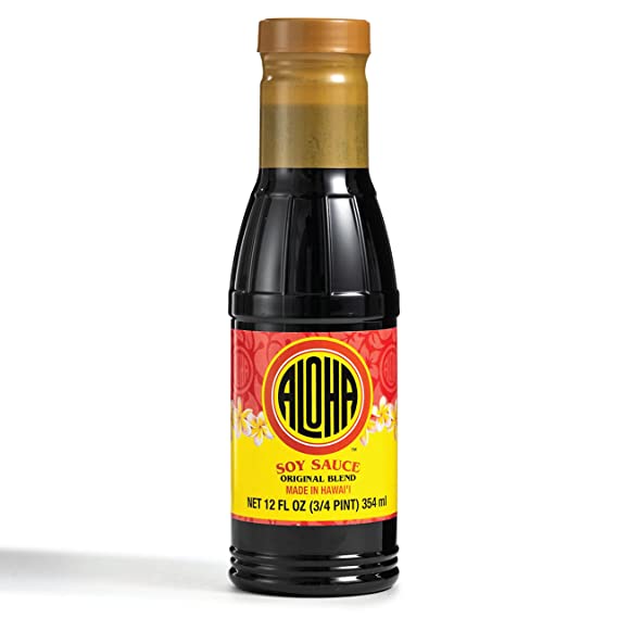 Aloha Shoyu Soy Sauce, Original Blend - Hawaiian Dark Soy Sauce with Smooth, Balanced Flavor - Authentic Soy Sauce for Cooking, Marinades, and Dips - Premium Shoyu Soy Sauce Made in Hawaii - 12 Oz