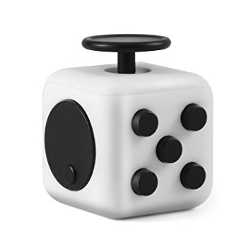 Focus Cube, Magicfly Fidget Cube For Anxiety Stress Relief Attention Focus Cube Toy For Children / Adult Gift ADHD, （Black / White)