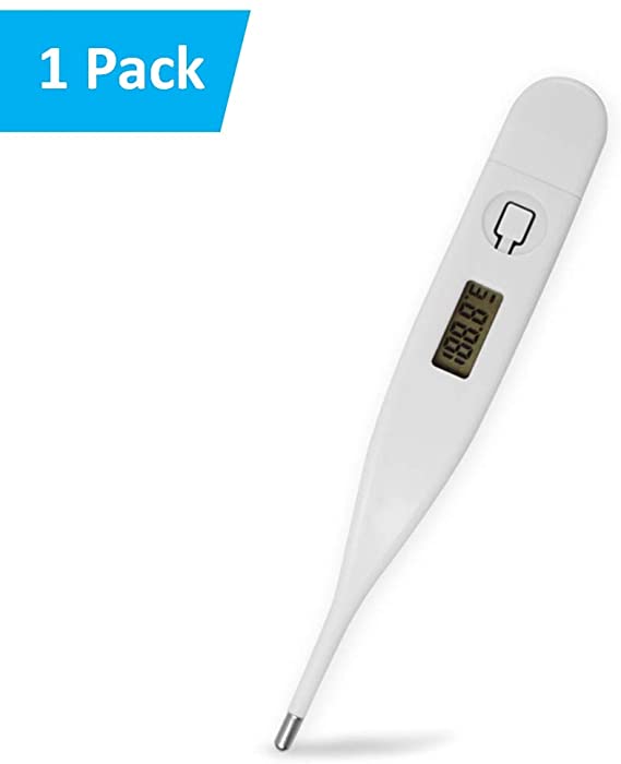 Digital Thermometer for Fever - LCD Digital Indicator Thermometer Temperature Measurement, Accurate and Fast Readings Through The Oral and Rectal Underarms and Armpits (Single Boxed)