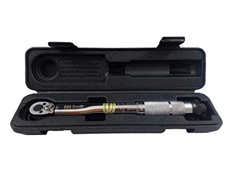 SOS Tools S1001-1/4" Inch Square Drive Torque Wrench Micrometer 2-24Nm/18-212in./lb. Calibration Certificate Ideal for Carbon Bikes, Professional Mechanics