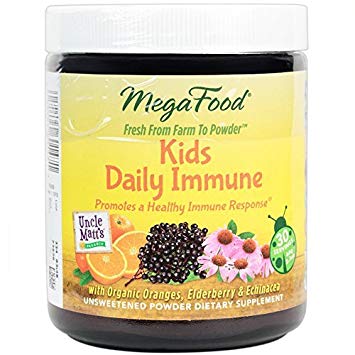 MegaFood - Kids Daily Immune Booster, Promotes Well-being and Year Round Health with Echinacea and Organic Oranges, Vegan, Gluten-Free, Non-GMO, 30 Servings (2.3 oz)