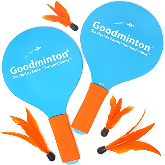 VIAHART Goodminton - the Easiest Badminton Racquet Set for Kids and Grown-Ups, Indoors or Outdoors - a Fun and Active Racket Game for Boys, Girls, People of all Ages