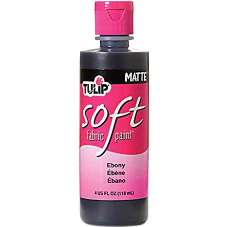 Tulip 20404 Soft Fabric Paint 4oz Matte Ebony