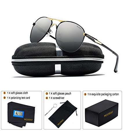 MOORAY Aviator Polarized Sunglasses for Men and Women,UV Protection Oversize Eyewear,Sports Sunglasses