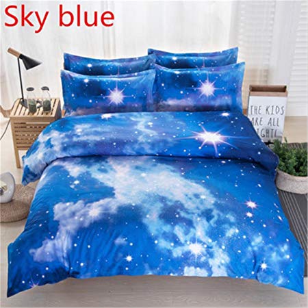 JOYBUY Duvet Cover Bed Set 3D Printed Galaxy Sky Cosmos Night ,Twin Queen