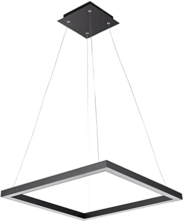 Globe Electric 65847 Draper 30W LED Integrated Pendant, Black, Matte Finish, 2000 Lumens, 3000 Kelvin (Warm White), 80 CRI