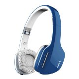 MEE audio Air-Fi Rumble Enhanced-Bass Bluetooth Wireless Stereo Headphones with Headset Functionality BlueWhite