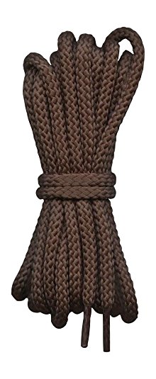 Strong Brown Boot laces - 5mm round.